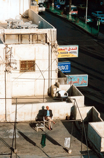 Enjoying the morning sun in Amman